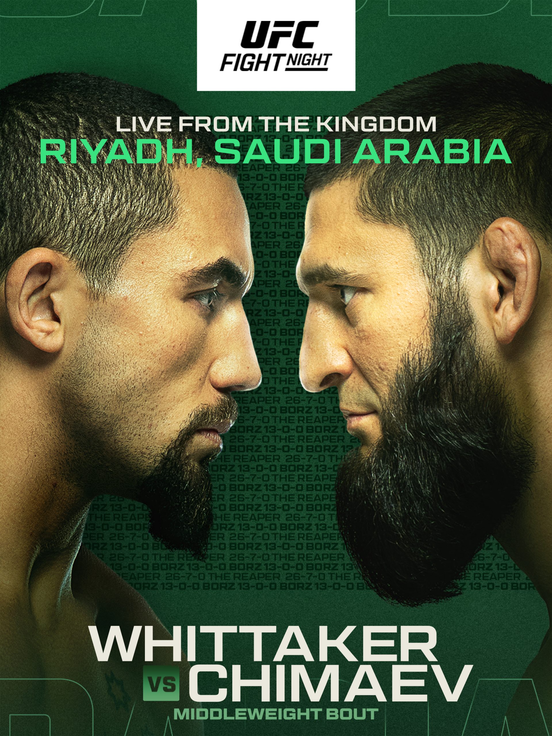 UFC Fight Night: Whittaker vs. Aliskerov June 22 2024 on ABC 1 UFC Fight Night: Whittaker vs. Aliskerov June 22 2024 on ABC