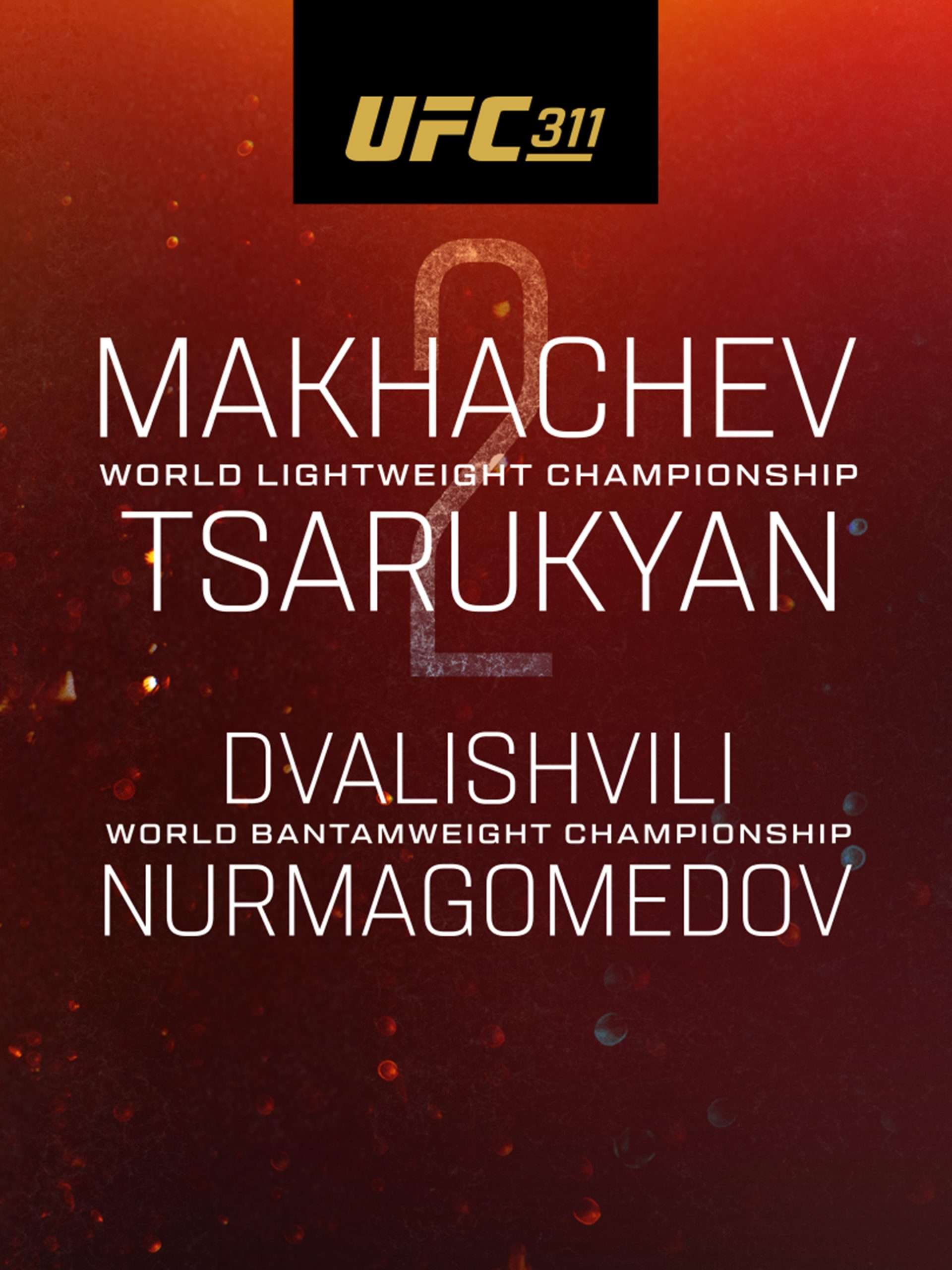 UFC 311: Makhachev vs. Tsarukyan - Prelims January 18 2025 on FX 1 UFC 311: Makhachev vs. Tsarukyan – Prelims January 18 2025 on FX