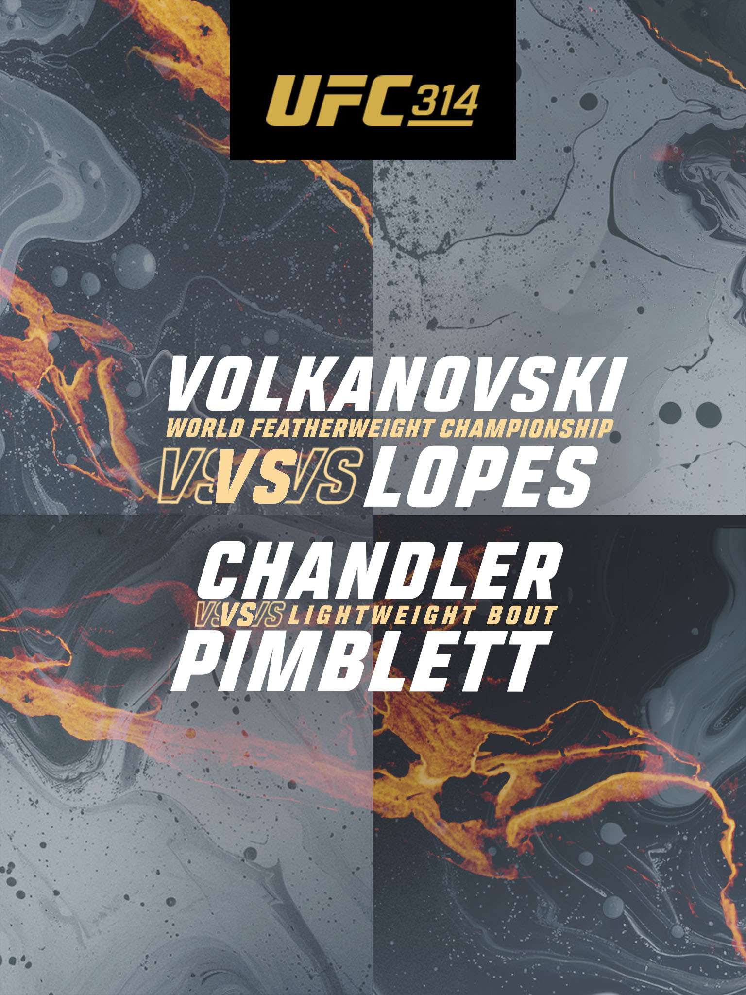 UFC 314: Volkanovski vs. Lopes – Prelims  April 12 2025 on ESPN